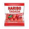 Sachet rouge et blanc haribo de fraises tagada