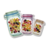Sachet en forme de bocaux, refermable avec des berlingots provençaux multicolores