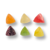 Berlingots provençaux, orange, blanc, rouge, violet, vert et jaune