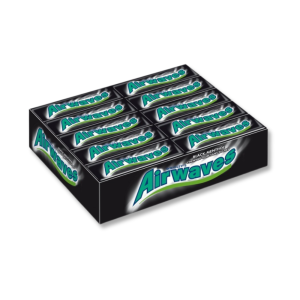Carton airwaves black menthole qui sont des chewing gum sans sucres