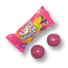 Boules magiques fruits rouge avec une emballage rose et des billes de bubble gum rose