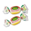 individuel de bonbon arlequins blanc et multicolores