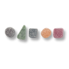 Bonbons individuels de gom's qui sont des bonbons gommes d'acacia de couleurs et formes différentes