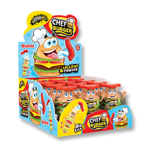 Chef Burger Lollipop présentoir complet