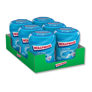 Carton gros conditionnement de 6 boites de hollywood ice fresh bottle bleu
