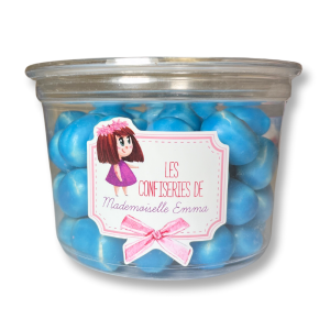 Boite de mao croqui framboise de couleur bleue