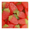 Vrac de bonbon fraise gélifié de chez Haribo qui sont des bonbons gélifiés en forme de fraise