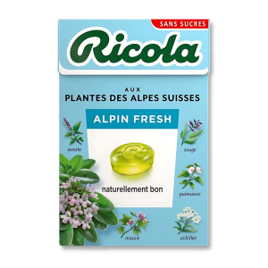 Boite de ricola bleu d'alpin fresh
