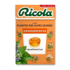 Boite orange de ricola aux gout orange et menthe