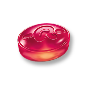 Dragué de ricola aux cassis de couleur magenta