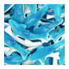 Vrac de bonbon requins trolli qui sont des bonbon gélifiés en forme de requins de couleurs bleu et blanc