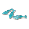 Requins trolli qui sont des bonbon gélatineux de couleurs bleu et blanc