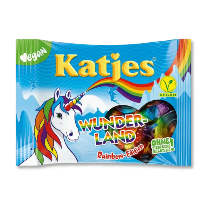 Sachet bleu de Katjes licorne rainbow edition