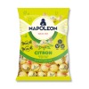 Sachet jaune/vert de bonbons napoléon qui sont des bonbons durs au gout de citron