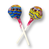 Sucettes chupa chups fresh cola qui sont des sucettes de couleurs bleu et jaune au gout de cola