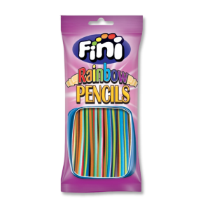 Sachet rose de bâton 6 couleurs lisse de chez fini qui sont des bonbons bâtons colorés fourrées et fruités