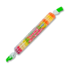 Haribo mega roulette fizz qui sont des bonbons de différentes couleurs fruités et acidulés
