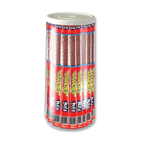 Boite transparente de shooter cola fini qui sont de longues pailles acidulés au gout de cola
