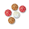 Chewing gum ballons de foot au gout de cola et aux couleurs rouge, marrons et blanc