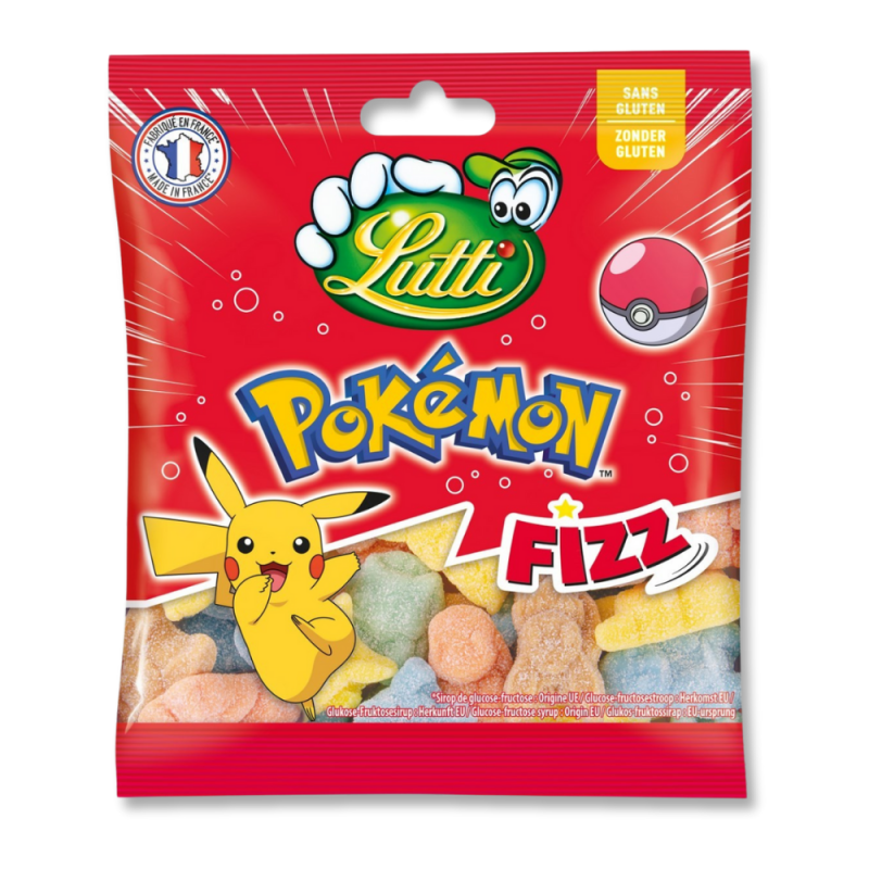 Sachet rouge de bonbon en forme de pokémon fizz