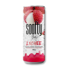 Canette de soofty litchi qui est une boisson aromatisé au litchi dans une canette transparente et rose