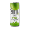 Canette de soofty qui est une boisson aromatisé à la pomme, dans une canette transparente et verte