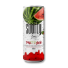 Soofty pastèque qui est une boisson aromatisé à la pastèque dans une canette transparente verte et rouge