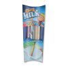 Paille "cool Milk" qui sont des paille aux goût de chocolat, vanille et fraise à trempé dans du lait