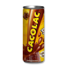 Canette de cacolac jaune et marron qui est une boisson au lait aromatisé cacao