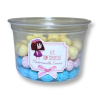 Boite transparente de mix bool qui est un mix de boules cosmique, citron ou fraise de chez verquin