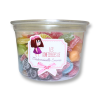 Boite transparente d'un mix de bonbons d'antan qui sont des bonbons aux sucre de différents goûts et couleurs