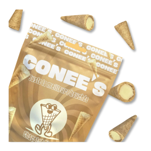 sachet de conee's chocolat blanc et cône