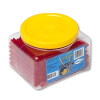 Boite de paille rouge à la fraise