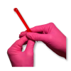 Paille rouge de gelée à la fraise