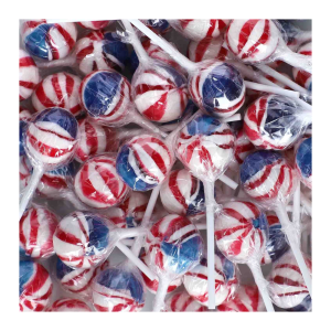 Vrac de sucettes aux couleurs du drapeau américain