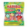 Sachet vert de langue pik haribo qui sont des bonbons acidulés