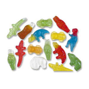 Bonbon du sachet Phantasia de chez Haribo de bonbons aux formes et couleurs amusantes et différentes