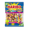 Sachet bleu et jaune de rainbow pixel de chez Haribo qui sont des bonbons aciduéls