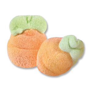 Trolli Mallow Pêche qui sont des bonbons guimauves en forme et au goût de pêche