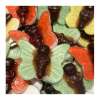 Vrac de butterflies de chez haribo qui sot des bonbon en forme de papillons vert et orange