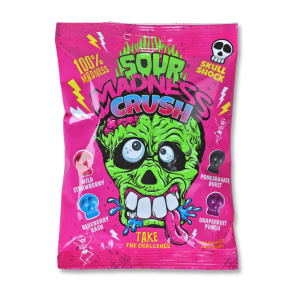 Paquet individuel des sour madness crush, de couleur rose
