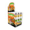 Présentoir de guimauves Monster Mallow Funny Candy en brochettes Halloween avec citrouilles, squelettes et monstres colorés.
