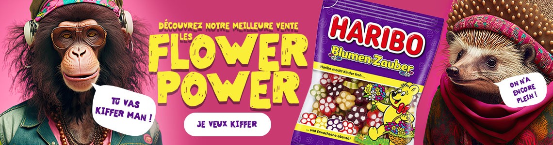 Découvrez notre meilleure vente les flower power Haribo
